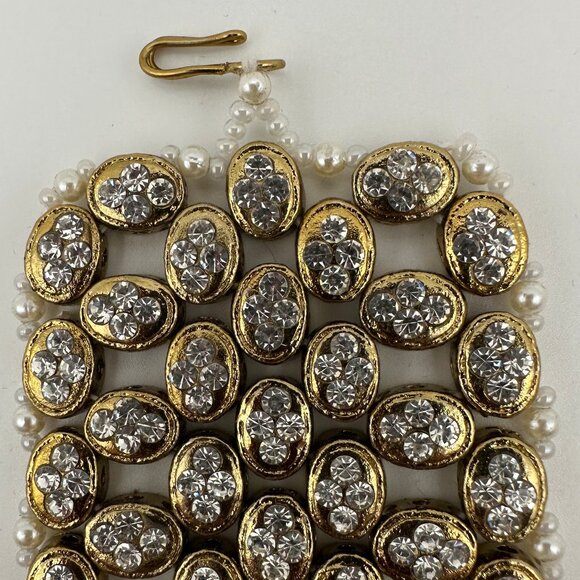 NWOT gold-toned bracelet with faux diamonds - Picture 3 of 4